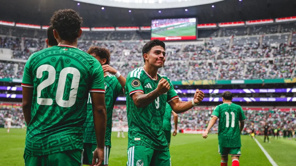 México Sub 20 celebrando gol ante USA en la Concacaf Championship 2026 | MEXSPORT
