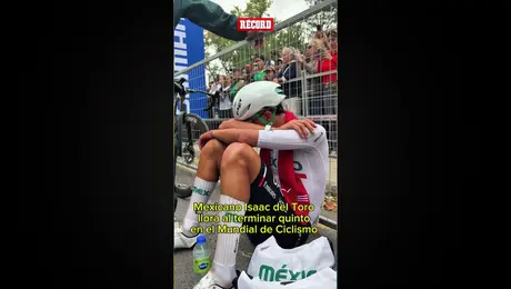LO DISTE TODOIsaac Del Toro Rompió En Llanto Al Terminar En Quinto Lugar En El Mundial De Ciclis