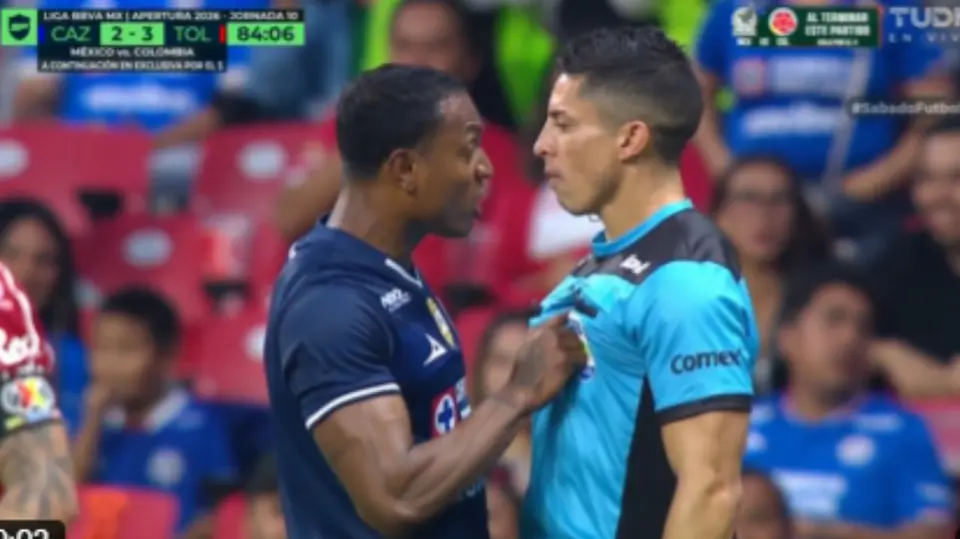 Ditta agredió al asistente en el juego ante Toluca | Captura