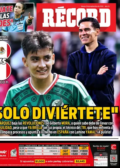 Portada RÉCORD 29 de septiembre de 2026