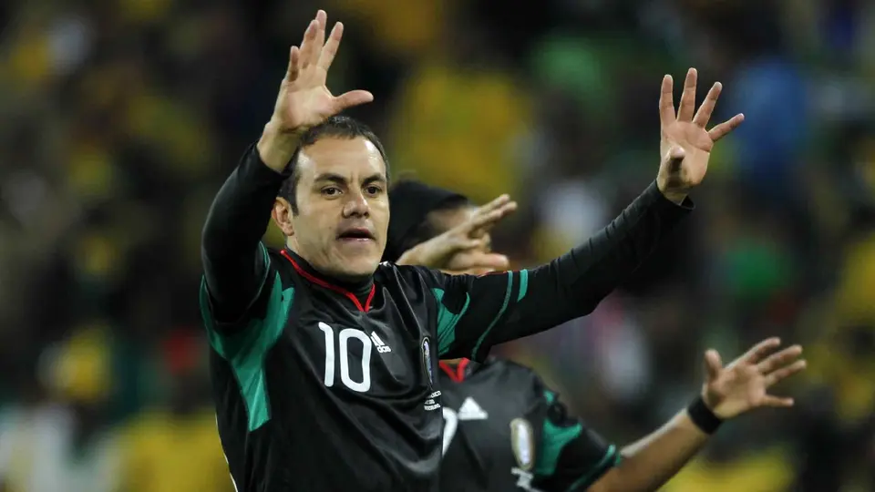 Cuauhtémoc Blanco en un partido de México en el Mundial de Sudáfrica | MEXSPORT