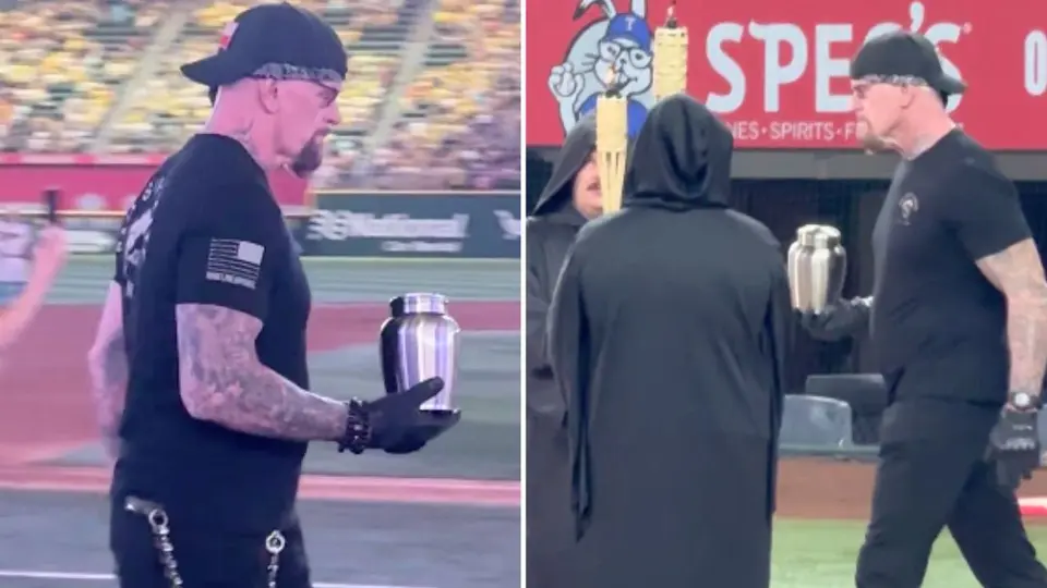 ¡Sonaron las campanas! Undertaker aparece por sorpresa en juego de beisbol