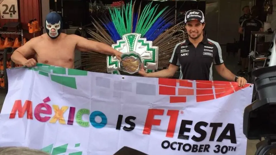 Blue Demon y Checo promocionan GP de México en España
