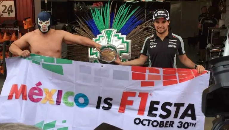 Blue Demon y Checo promocionan GP de México en España