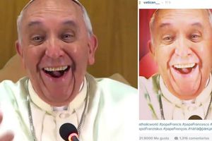 Supuesta selfie del Papa causa furor