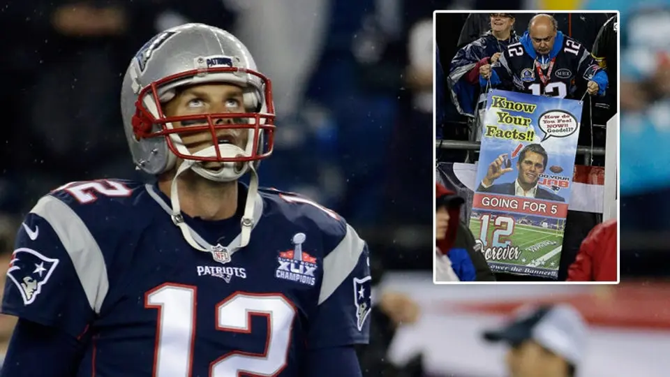 Afición de Patriotas muestra su apoyo a Tom Brady