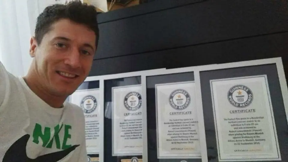 Lewandowski entra en el libro de los Récords Guinness