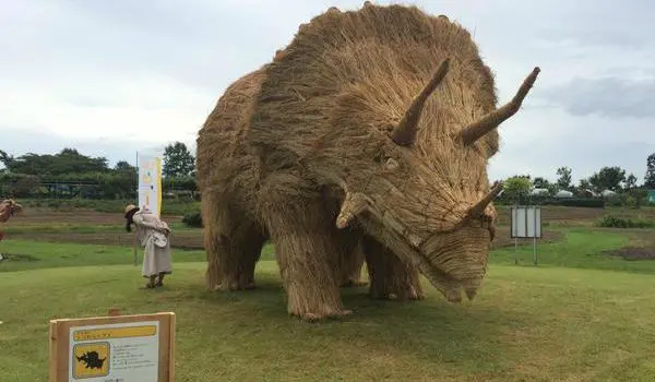 Artista asiática crea animales con paja