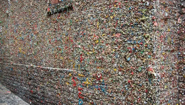 'Derrumban' muro de chicles en Seattle