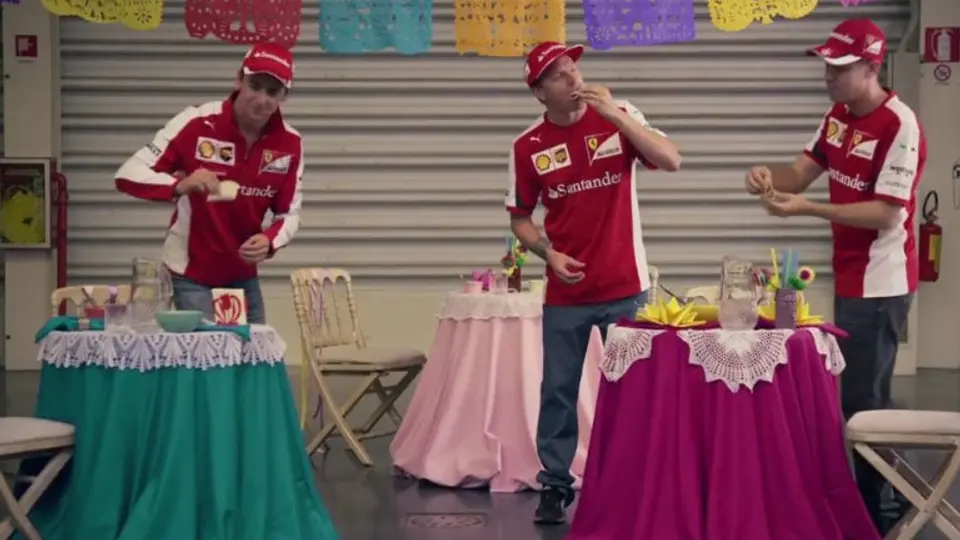 Guti 'entrena' a Vettel y Kimi para GP de México