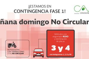 Por contingencia, este domingo habrá 'Hoy No Circula'