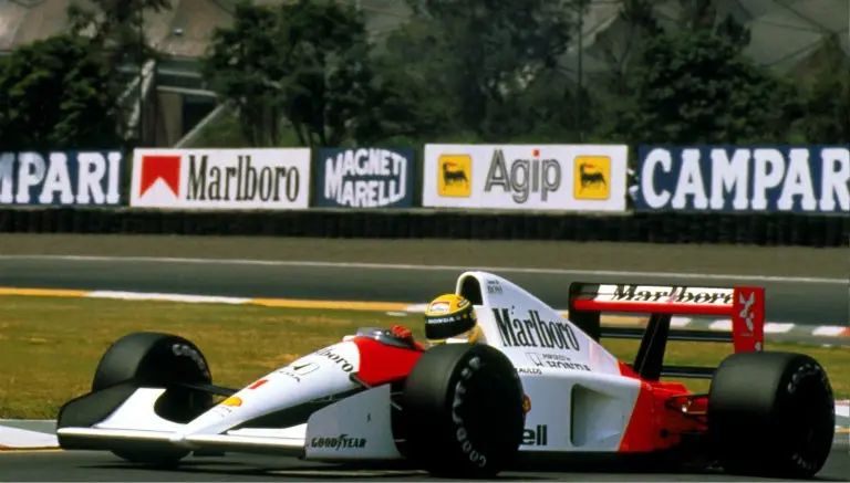 Ayrton Senna, durante el GP de México en 1992 | MEXSPORT