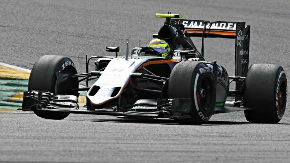 Checo Pérez se luce en el GP de Bélgica