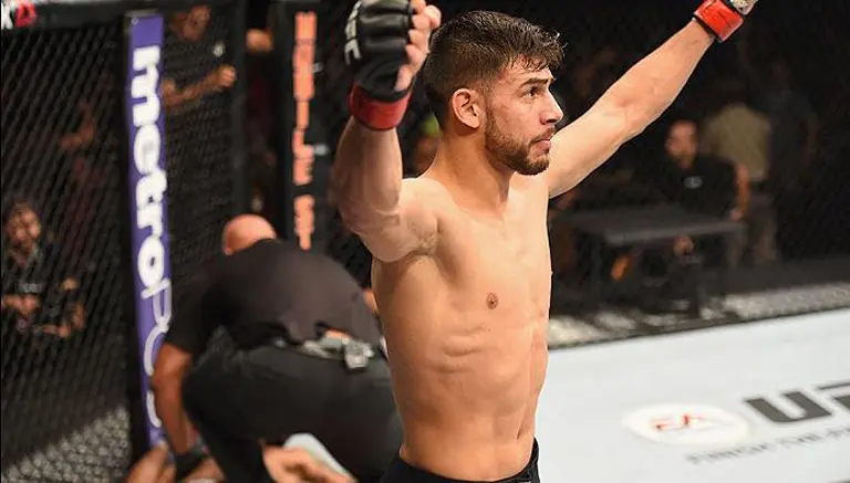 Yair Rodríguez celebra tras noquear a Fili | UFC.COM