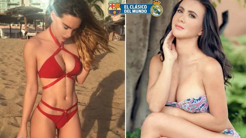 Bellas famosas apoyan a Barcelona y Real Madrid