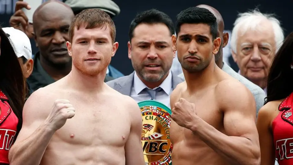 Canelo y Khan superan la báscula en Las Vegas