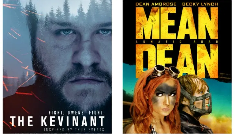 Luchadores de WWE protagonizan pósters de película