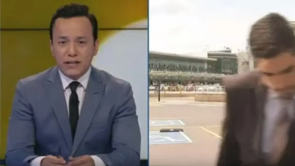 Atropellan a reportero durante transmisión en vivo