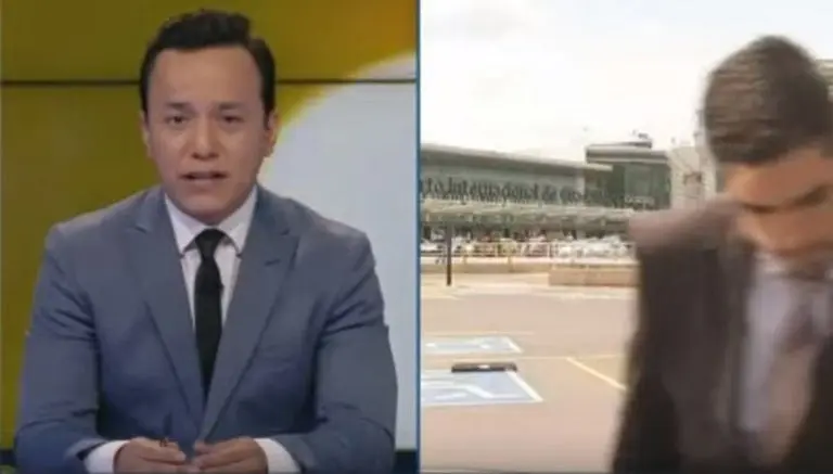 Atropellan a reportero durante transmisión en vivo