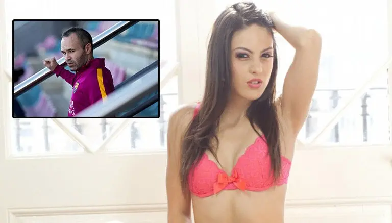 Actriz porno quiere llevarse a la cama a Iniesta