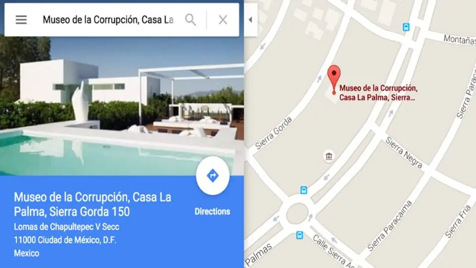 'Casa Blanca' de EPN, 'Museo de la Corrupción' en Maps