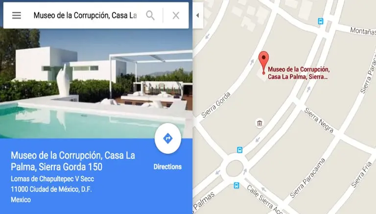 'Casa Blanca' de EPN, 'Museo de la Corrupción' en Maps