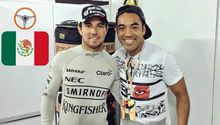 Marco Fabián visita a Checo Pérez en el GP de Alemania
