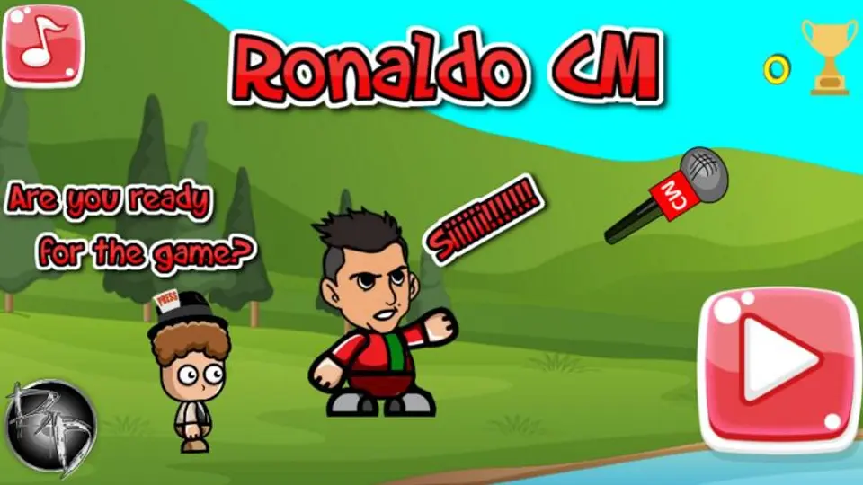 Cristiano Ronaldo lanza micrófonos en videojuego