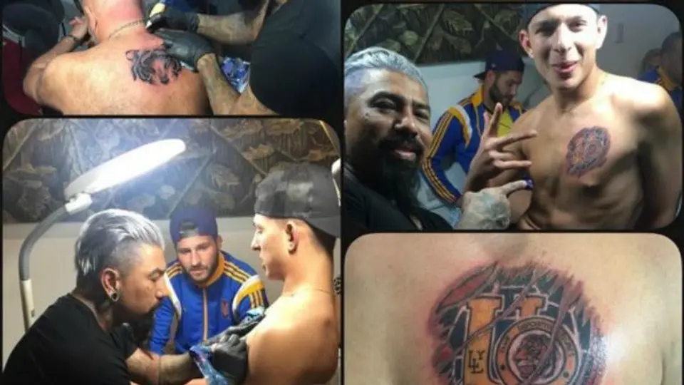Padre y hermano de Gignac se tatúan escudo de Tigres