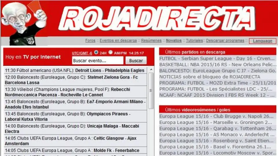 Juez ordena cierre cautelar de Rojadirecta