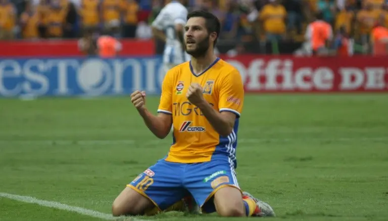 Niño francés alienta a Tigres en el baño, inspirado en Gignac