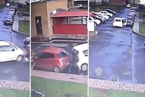 Conductor choca tres veces en un sólo minuto