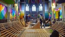 Convierten iglesia en 'skatepark'