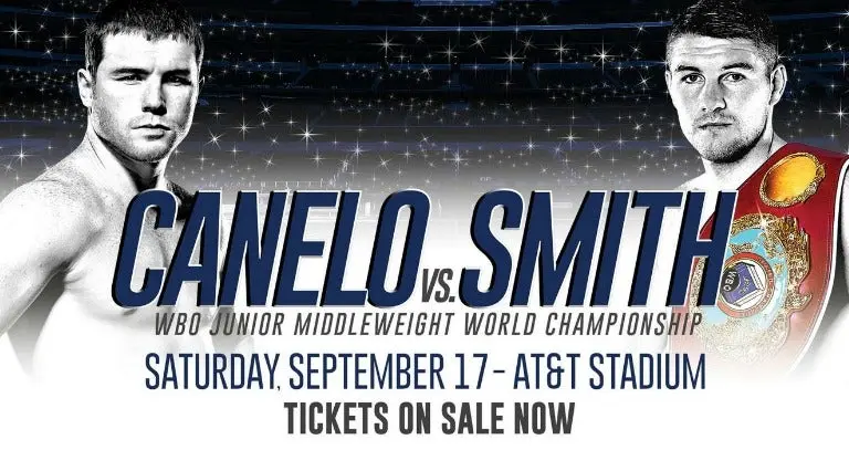 Ponen a la venta boletaje para pelea entre Canelo y Smith