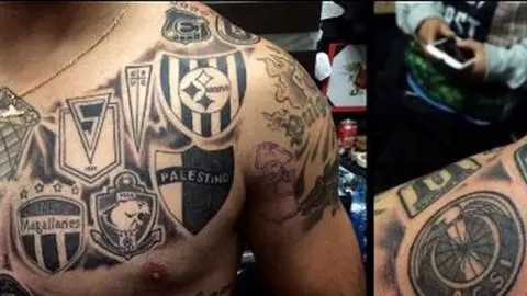 Jugador chileno se tatúa los 16 clubes de su carrera