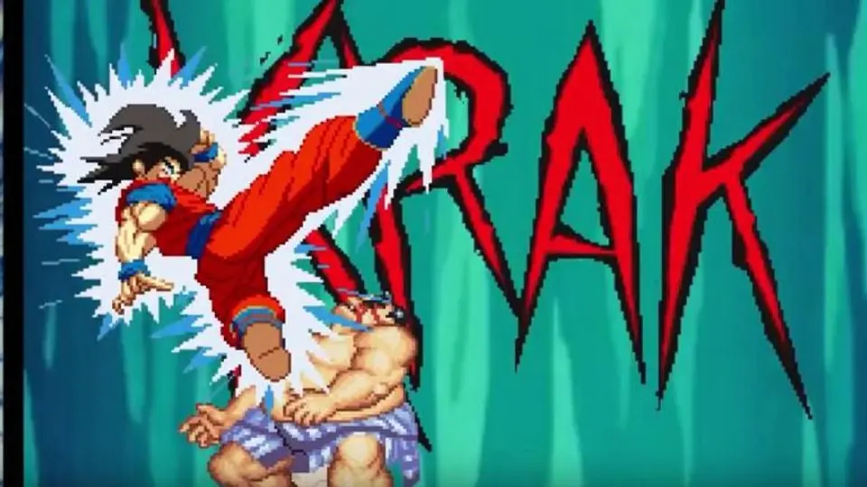 Gokú 'da paliza' a peleadores de Street Fighter 2