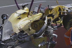 Magnussen sufre aparatoso choque en GP de Bélgica