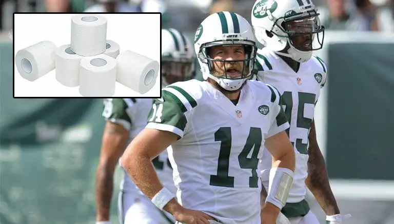 Jets de Nueva York lleva su propio papel de baño a Londres