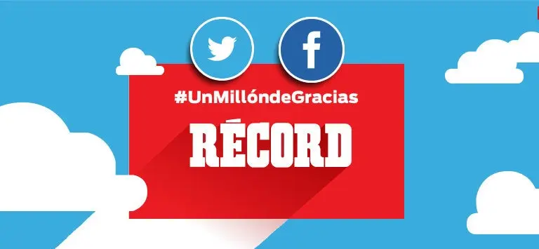 RÉCORD celebra un millón de followers en Twitter