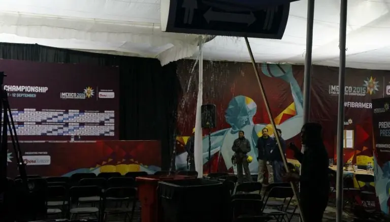 Sala de prensa del Preolímpico vuelve a inundarse por lluvias
