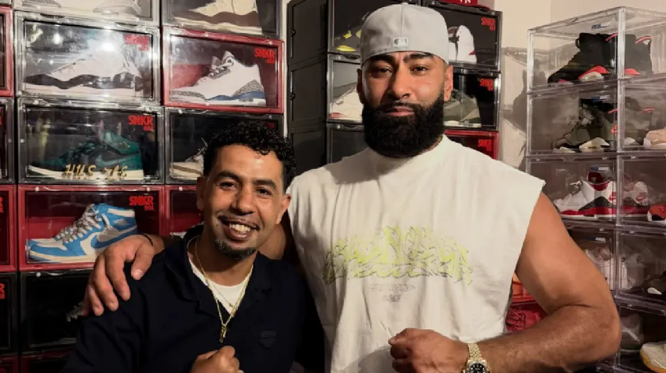 Mounir Nasraouil con el rapero La Fouine | IG:@hustle_hard_304