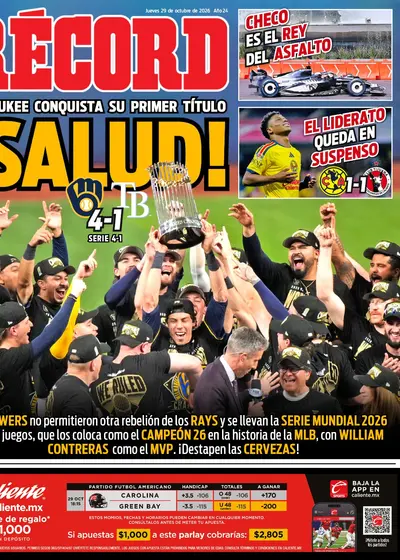 Portada RÉCORD 29 de Octubre de 2026