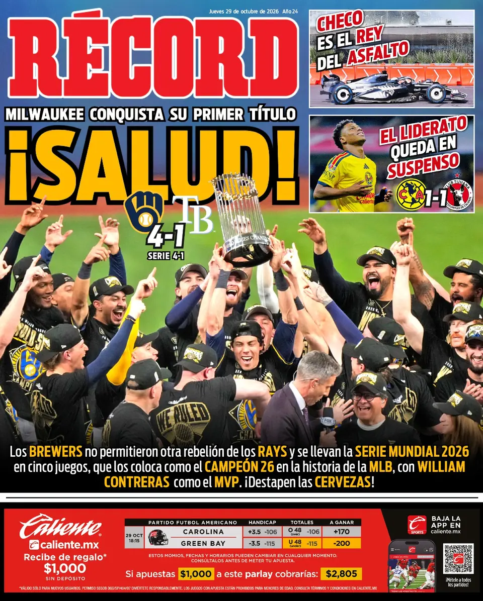Portada RÉCORD 29 de Octubre de 2026