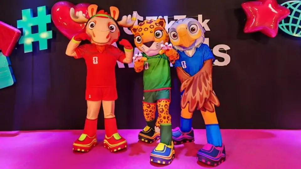 Las mascotas del mundial estuvieron en los TikTok Awards | CORTESÍA