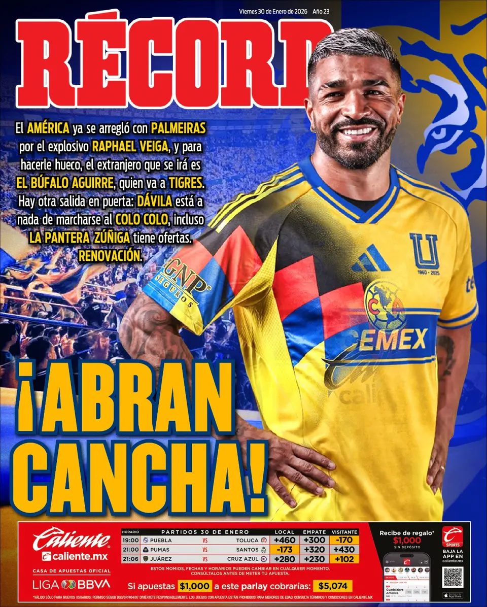 Portada RÉCORD 30 enero 2026