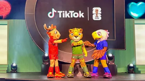 Las Mascotas del Mundial 2026 estuvieron presentes en los TikTok Awards