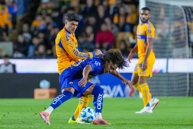 Nicolás Ibáñez en el partido de Tigres contra Pumas en el Clausura 2026 | IMAGO 7