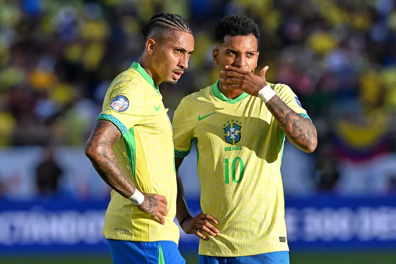 Raphinha y Rodrygo en partido con la Selección de Brasil | MEXSPORT