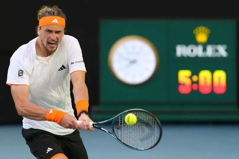 Zverez durante la Semifinal del Abierto de Australia vs Alcaraz | AP