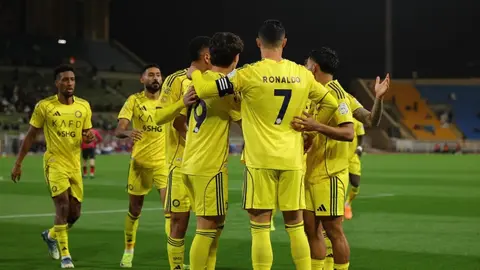 Al Nassr festejando | @Cristiano
